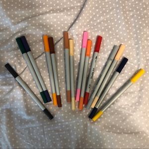 2 point shuttle art brush pens